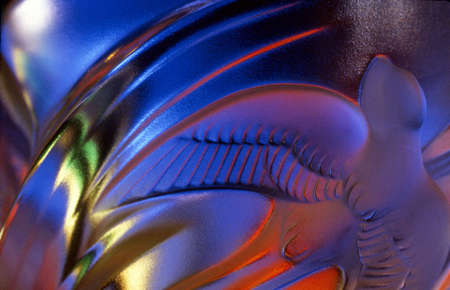 Blue Bird Rising
(Lalique Martinets Vase)